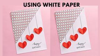 Easy & Beautiful WHITE PAPER Birthday Greeting Card | DIY Handmade Card Idea | Gift Idea | Crafts