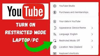 How to Turn-Off Restricted Mode on YouTube Laptop/PC 2024