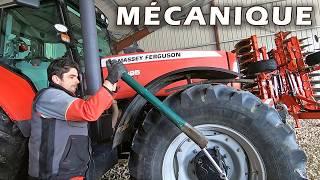 Maintenance sur l'essieu avant du Massey Fergusson - 2025