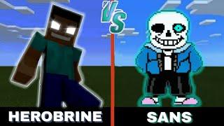 Herobrine vs. Sans | Minecraft (DOPE AND INTENSE BATTLE!)