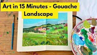 Art in 15 Minutes - Gouache Landcape