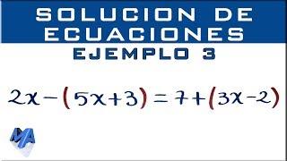 Solucionar ecuaciones lineales | Ejemplo 3