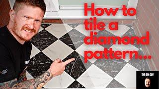 How to Set Out and Lay a Diamond Tile Pattern | Diagonal Tiling