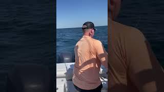 See the strike from the second fish?  Doubled up! #fishing #fish #deepseafishing #florida #bonita