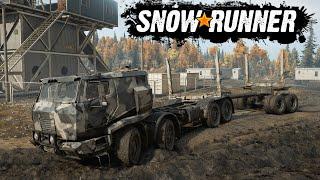 SnowRunner Мичиган новые контракты Бревна - рабочим!