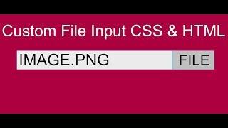 Custom File Input CSS & HTML