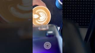Winged Tulip Latte Art in a Tiny Cup 🪽 #coffeelatteart