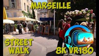 12 Marseille France walking restaurants in the tourist centre of the port city 8K 4K VR180 3D Travel