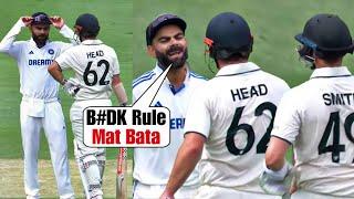 Virat Kohli heated clash with Travis Head and Steve Smith for lying and manipulate umpire