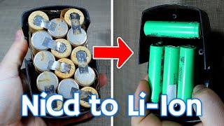 How to turn your outdated NiCd tool batteries into powerful Li-ion ones!