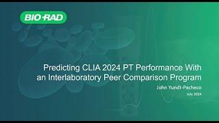 John Yundt Pacheco Predicting CLIA 2024 PT Performance