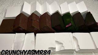 Red & Dark Purple Dyed Blocks & Plain White Fresh Chalk | Oddly Satisfying | ASMR