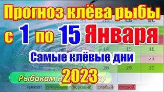 Прогноз клева рыбы на эту неделю с 1 по 15 Января Календарь рыбака на Январь 2023 Прогноз клева рыбы