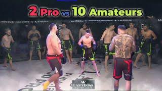 2 PRO Fighters vs 10 AMATEURS?! (Romania Fight CHAOS!)