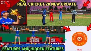 Real Cricket 20 New Update Features And Hidden Features | Road to Rcpl 2019 Gameplay Full Explained