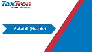 How to Autofill a Return as a Netfile Users in TaxTron Web?