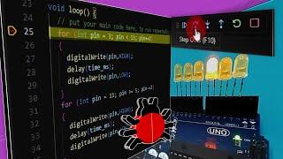 DEBUGGER Debug Code on Arduino UNO (WITHOUT HARDWARE) with PlatformIO AVR-STUB Visual Studio Code