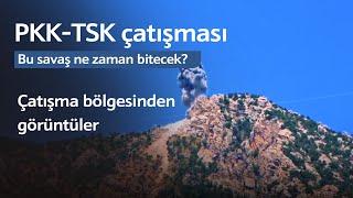 PKK-TSK çatışmasının yoğun yaşandığı Amedi bölgesine giden Rûdaw ekibi çatışmalara şahit oldu