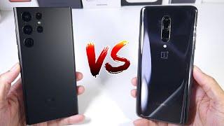 Samsung Galaxy S22 Ultra VS OnePlus 7 Pro (Cameras, Speed Test & Display)