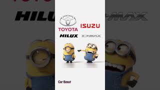 Toyota Hilux vs Isuzu D max  battel funny#car #automobile #funny #trending #asmr #suv #tiktok #fyp