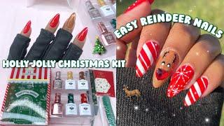 MODELONES HOLLY JOLLY HOLIDAY SALON KIT! ️ Beginner friendly Christmas nail art + Gel X nails