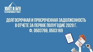 Долгосрочная и просроченная задолженность в отчете за первое полугодие 2020 г.: ф. 0503769, 0503169