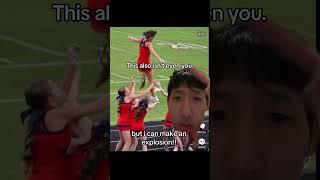 Woman FAKES pooping her pants as a cheerleader #shorts #viral #exposed #short