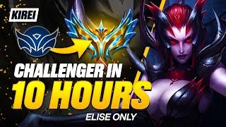 UNRANKED to CHALLENGER in 10 Hours - Elise Only