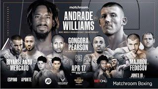 Demetrius “ Boo  Boo Andrade vs Liam Williams  Predictions