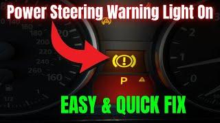 Power Steering Warning Light On || How to fix power steering warning light ||