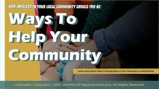 Ways To Help Your Community