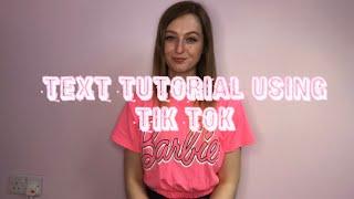 How to add TEXT into your Tik Tok video! (USING ONLY THE APP TIK TOK!)