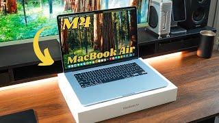 15" M4 SkyBlue MacBook Air Unboxing & first Impressions!