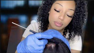 ASMR Scalp Check (layered sounds)(w/ relaxed afro texture) for sleep