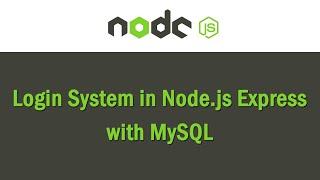 Login System in Node.js Express with MySQL