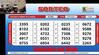 Sorteo de Quiniela 1º de la MAÑANA Nº 4193 - 12/07/2022 - 12:00 hs.-