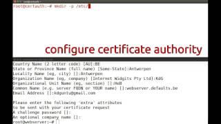 Configure apache with HTTPS and configure an internal CA