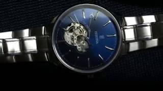 Festina Automatik Herrenuhr F6847/3 in Silber / Blau mit Gliederarmband und mechanischem Uhrwerk