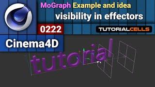 0222. MoGraph Examples ( plain effector & 3d text, effector visibility ) in cinema 4d