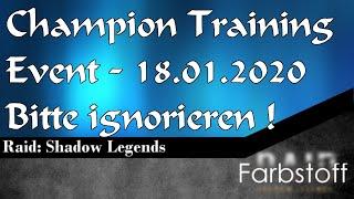 Raid: Shadow Legends - Champion Training Event - 18.01.2020