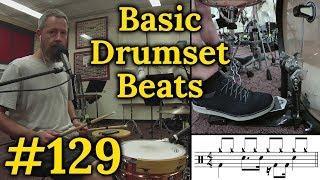 Drumset Basic Beats #129 - Snare Drum Variations