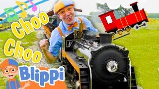 BRAND NEW BLIPPI Train Song! Choo Choo Vehicle Songs for Kids