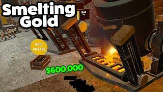 Refining Ores And Smelting Gold For $600,000 In Gmod DarkRP Life Rags To Riches