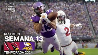 Arizona Cardinals vs. Minnesota Vikings | Resumen NFL en español - Semana 13 | NFL Highlights 2024