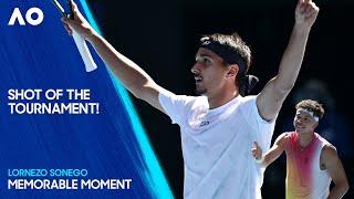 Lorenzo Sonego Hits Shot of the Tournament! | Crazy Backspin Over Net | Australian Open 2025