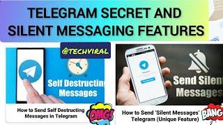 HOW TO ENABLE 'SILENT' AND 'SECRET' TWO DIFFERENT FEATURES IN TELEGRAM | #telegram, #whatsapp