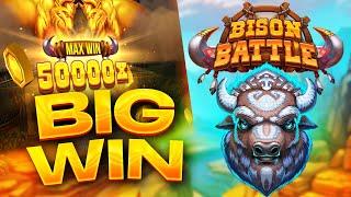 Top 5 biggest wins in the Bison Battle slot machine / Biggest wins made by streamers