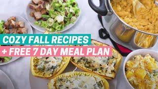 COZY FALL RECIPES & DINNER IDEAS + FREE 7 Day Meal Plan Download