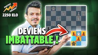 Parties d'échecs pédagogiques : PROGRESSE en Stratégies et Finales