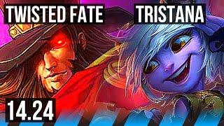 TWISTED FATE vs TRISTANA (MID) | KR Challenger | 14.24